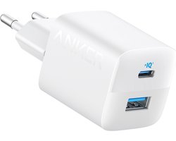 Anker 323 Wall Charger – 33W USB-C & USB-A Oplader – USB Charger – PowerIQ 3.0 Technologie – ActiveShield Veiligheid – Compact Ontwerp – Wit
