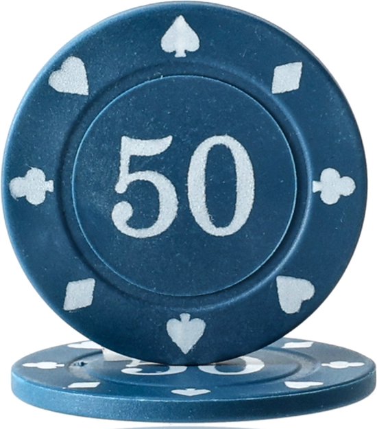 Pokerset - 48 Stuks poker chips - Poker set voor kaartspel, pokerspel en casino - pokerchips voor pokeren