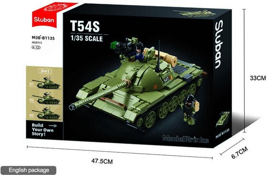 Sluban - Medium Tank (MBT) 3 In 1 M38-B1135 van Sluban — afbeelding 3