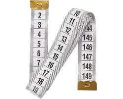Knaak Meetlint - Flexibel en Compact - Wit - 150 cm - 1 Stuk - Centimeter Lint voor Nauwkeurig Meten
