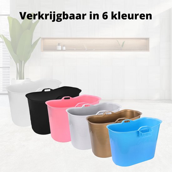 FlinQ Bath Bucket XXL - Incl Massagefunctie - 230L - Grijs FlinQ Bath Bucket XXL - Incl Massagefunctie - 230L - Grijs