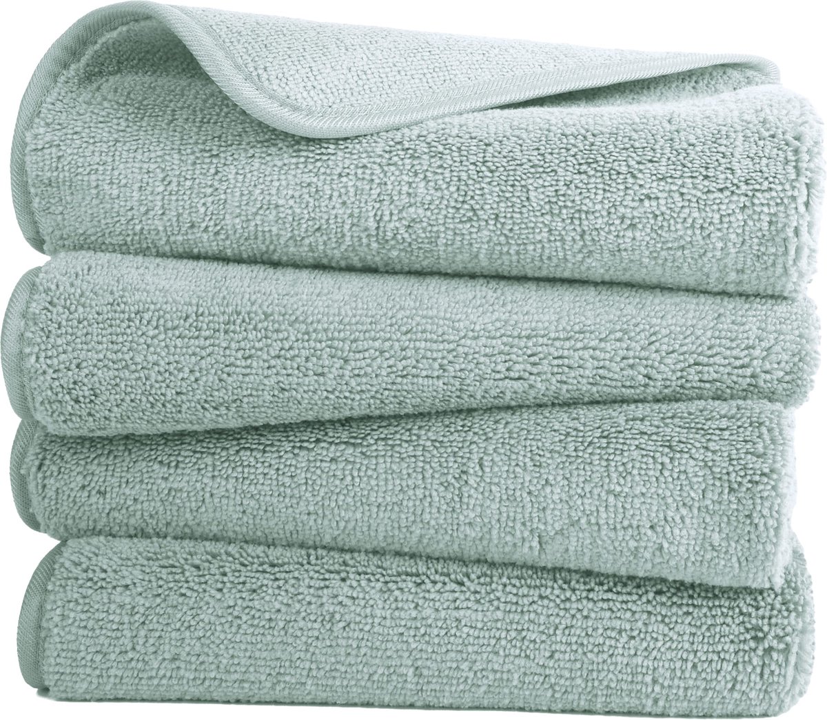 JGS ® Set van Vier Luxe Snel Drogende Microvezel Handdoeken in Frisse Kleur