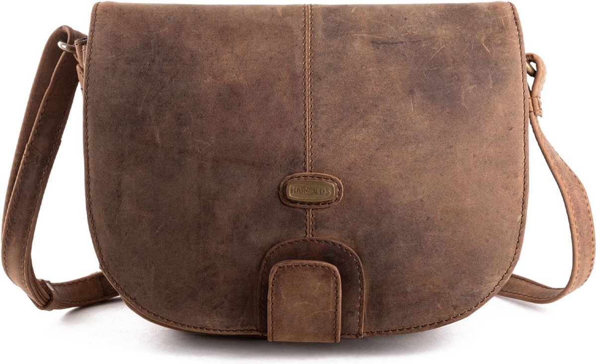 HAROLD'S Leren Schoudertas Antic Shoulderbag Nature Bruine
