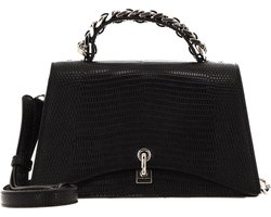 SEIDENFELT MANUFAKTUR Handtas Schoudertas Vium Handbag with lock Black Zwart