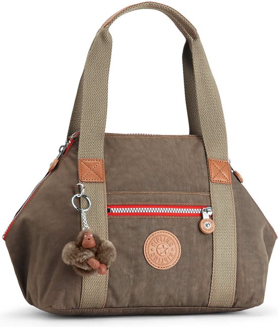kipling Sac à main Sac à épaule bandoulière Basic Eyes Wide Open Art Mini Handbag True Beige Combo Brun