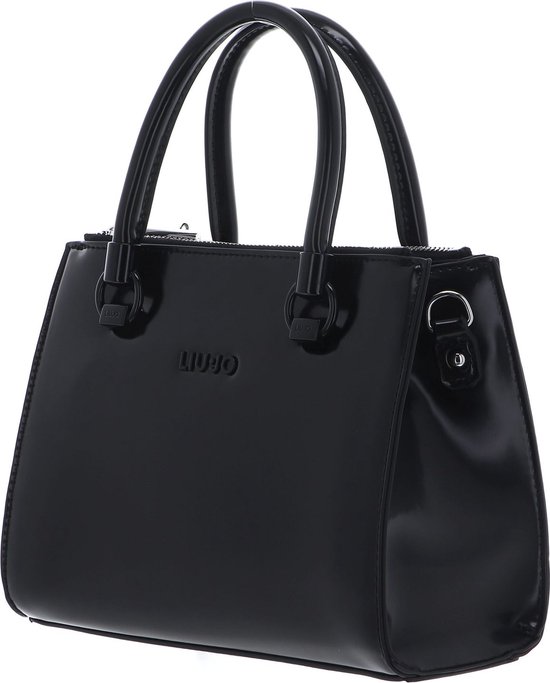 LIU JO Handtas Schoudertas Manhattan Satchel Double Zip Nero Zwart