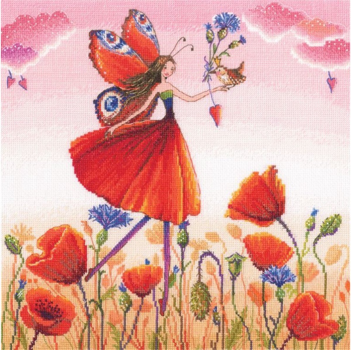 RTO borduurpakket Poppy Color M1002 telpatroon