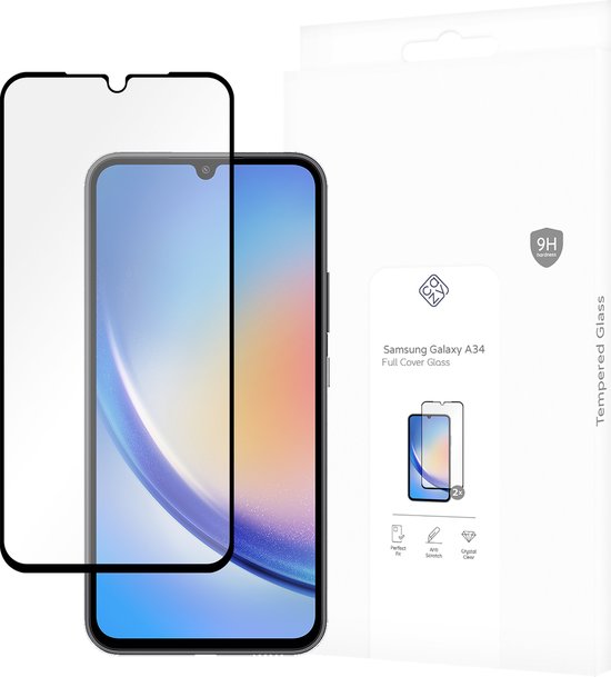 Protecteur d'écran en Tempered Glass Cazy adapté pour Samsung Galaxy A34 - Transparent - 2 pièces