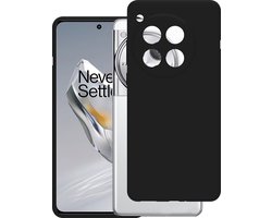 Cazy hoesje geschikt voor OnePlus 12 Hoesje Siliconen - Flexibele Case - Zwart