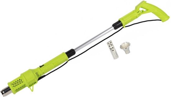 Kinzo Elektrische Onkruidbrander - Onkruidverwijderaar 200W - tot 650°C - Multifunctioneel - Milieuvriendelijk - Incl. Opzetstukken - Groen/Grijs