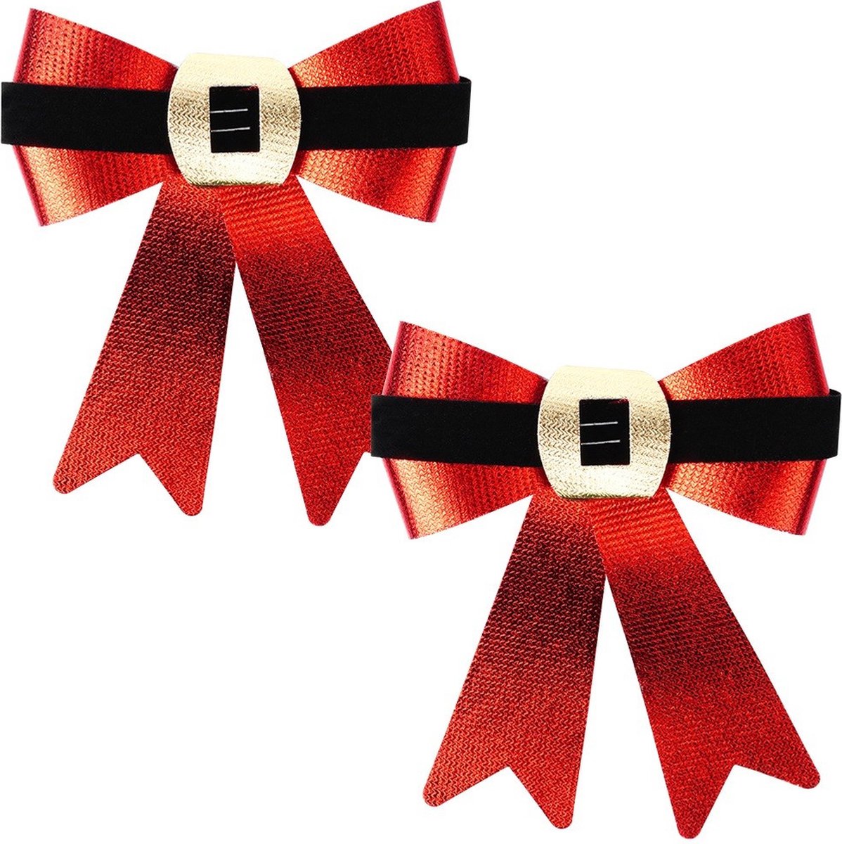 Decoratieve Strik Kerst 15x17 cm 2 stuks - Kerststrik - Decoratie - Kerst voor Kerstboom