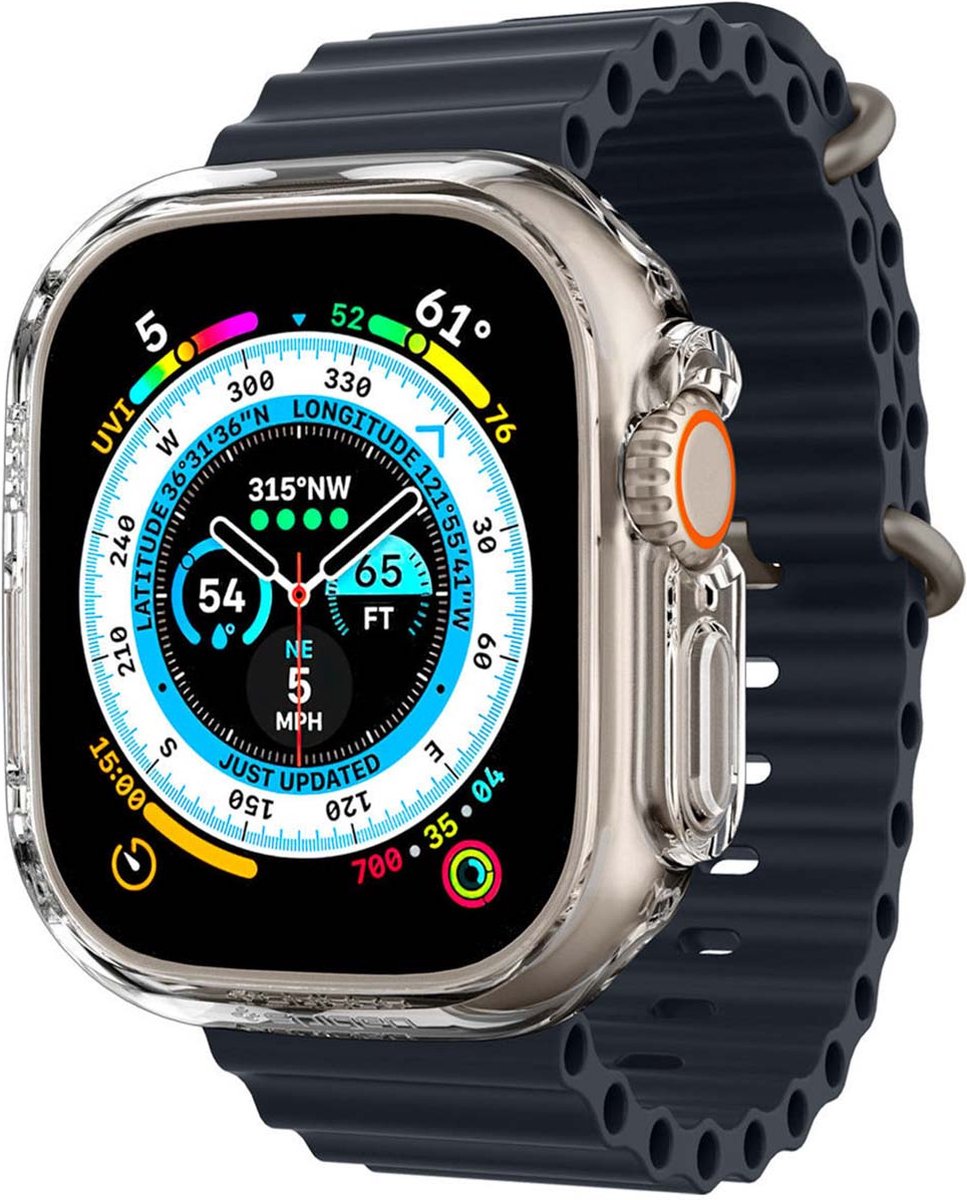 SPIGEN Thin Fit Case geschikt voor Apple Watch Ultra 2 - 49 mm, Apple Watch Ultra - 49 mm Smartwatch cover Transparant