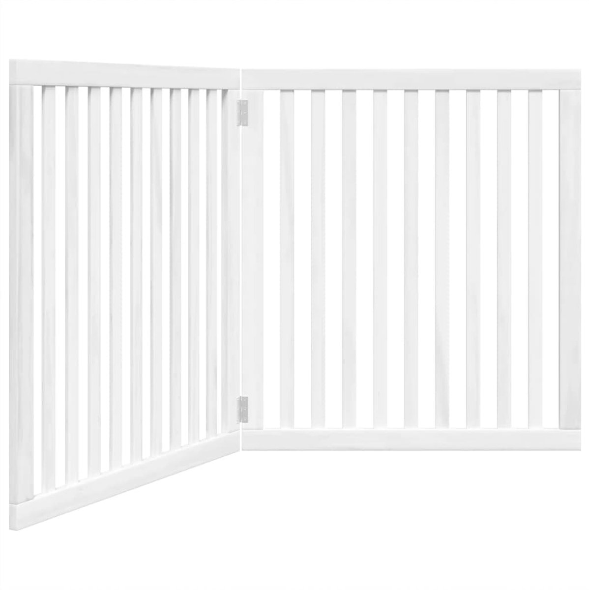 Bol.com vidaXL - Hondenhek - inklapbaar - 2 - panelen - 160 - cm - populierenhout - wit aanbieding