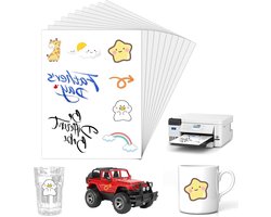10 Sheets Laser Waterslide Film for Laser Printers - Transparent Water Slide Film - DIN A4 Candle Film Water Transfer Film - Wet Sliding Film for Ceramic Glass Candles - Metal Plastic Model Making