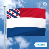 Vlag Nederland met inzet Friese vlag 200x300cm