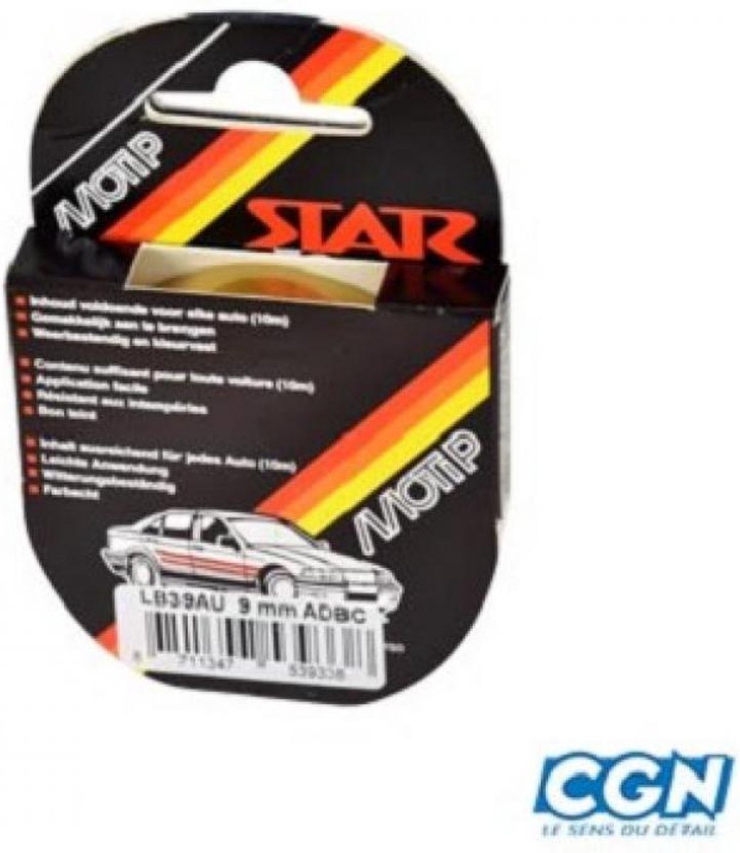 Motip velglint voor auto lb03au / goud / 6 mm x 10 m nieuw