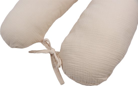 MamaLoes Voedingskussen Baby - Zwangerschapskussen - Soft Cotton Ecru - Body Pillow van Mamaloes — afbeelding 2