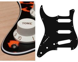 Boston SL-313-WCO pickguard, Stallion, standard, SSS, 3 pot holes, 3-5 switch, lefthanded, 3 ply, wild cat orange