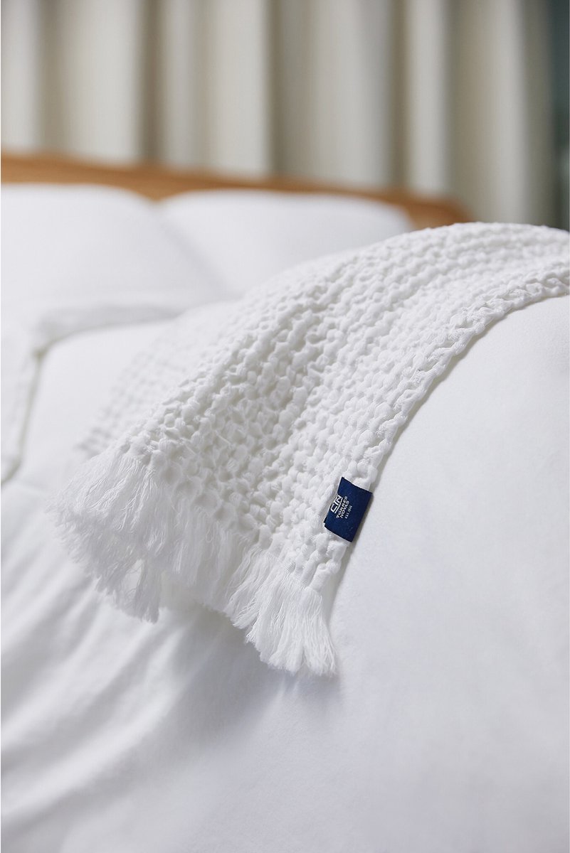 Torres Novas 1845 Beddensprei Wafel Wit - 280 x 260 cm - Katoen