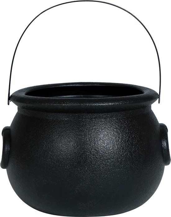 Fiestas Guirca - Zwarte Heksenketel - 16 x 20 cm - Halloween - Halloween Decoratie - Halloween Versiering