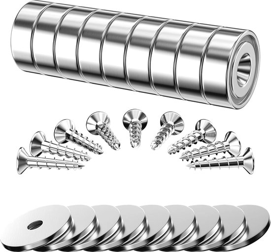 Ronde platte neodymium magneetjes 20 stuks - 12 x 3 mm met een gat van 3mm doorsnede Ronde platte neodymium magneetjes 20 stuks - 12 x 3 mm met een gat van 3mm doorsnede