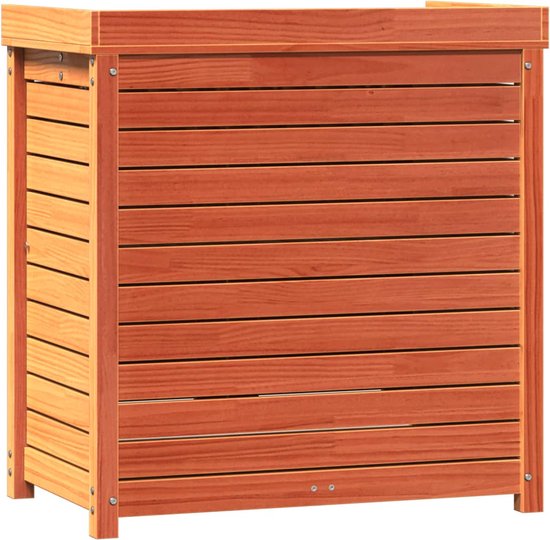 The Living Store Table d'empotage en bois de pin Massief - 82,5 x 50 x 86,5 cm - Espace de rangement - Ventilé - Look rustique naturel