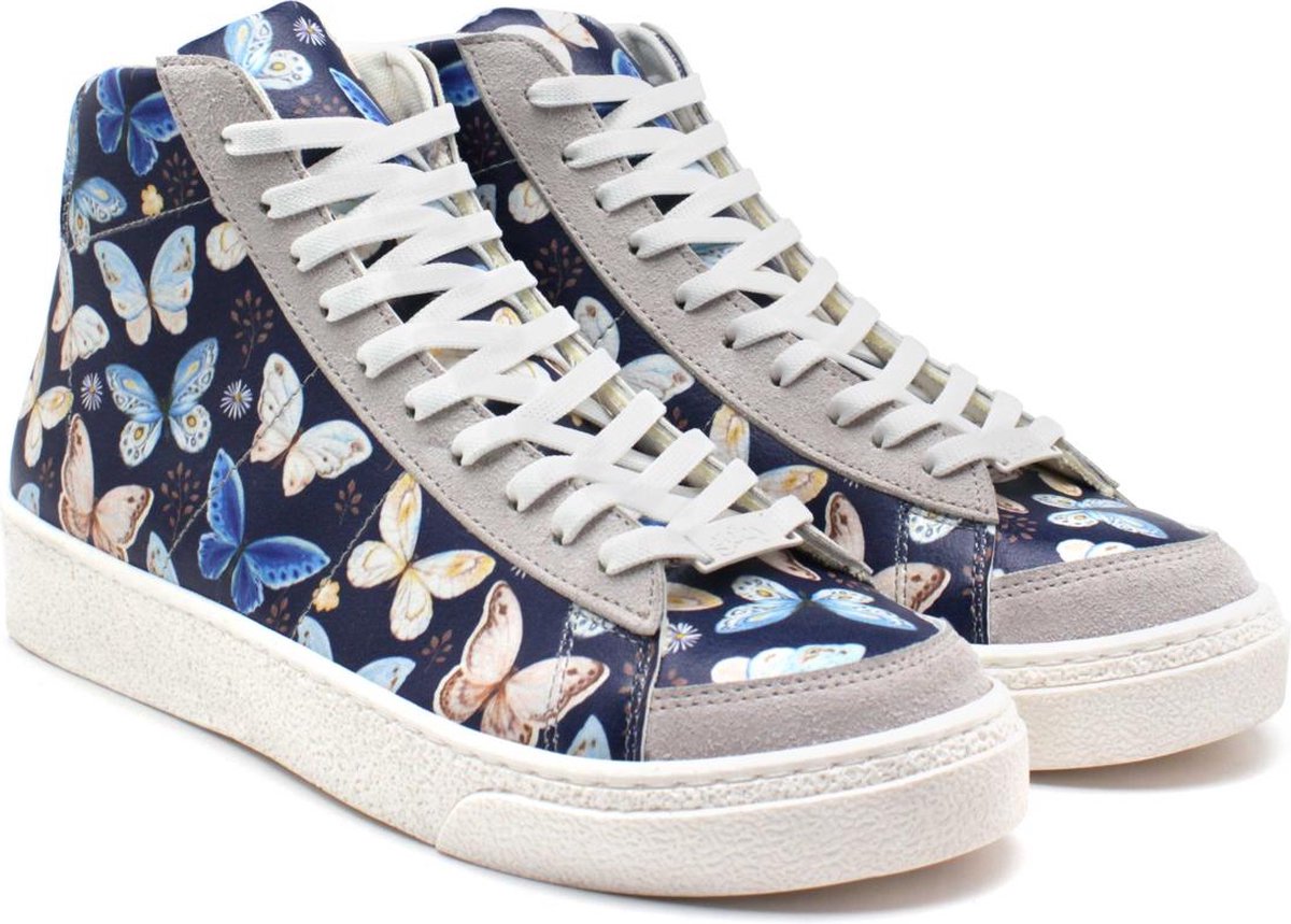 GOBY Butterfly Dream Sneakers Vegan Leer Handgemaakt Vlinder Design