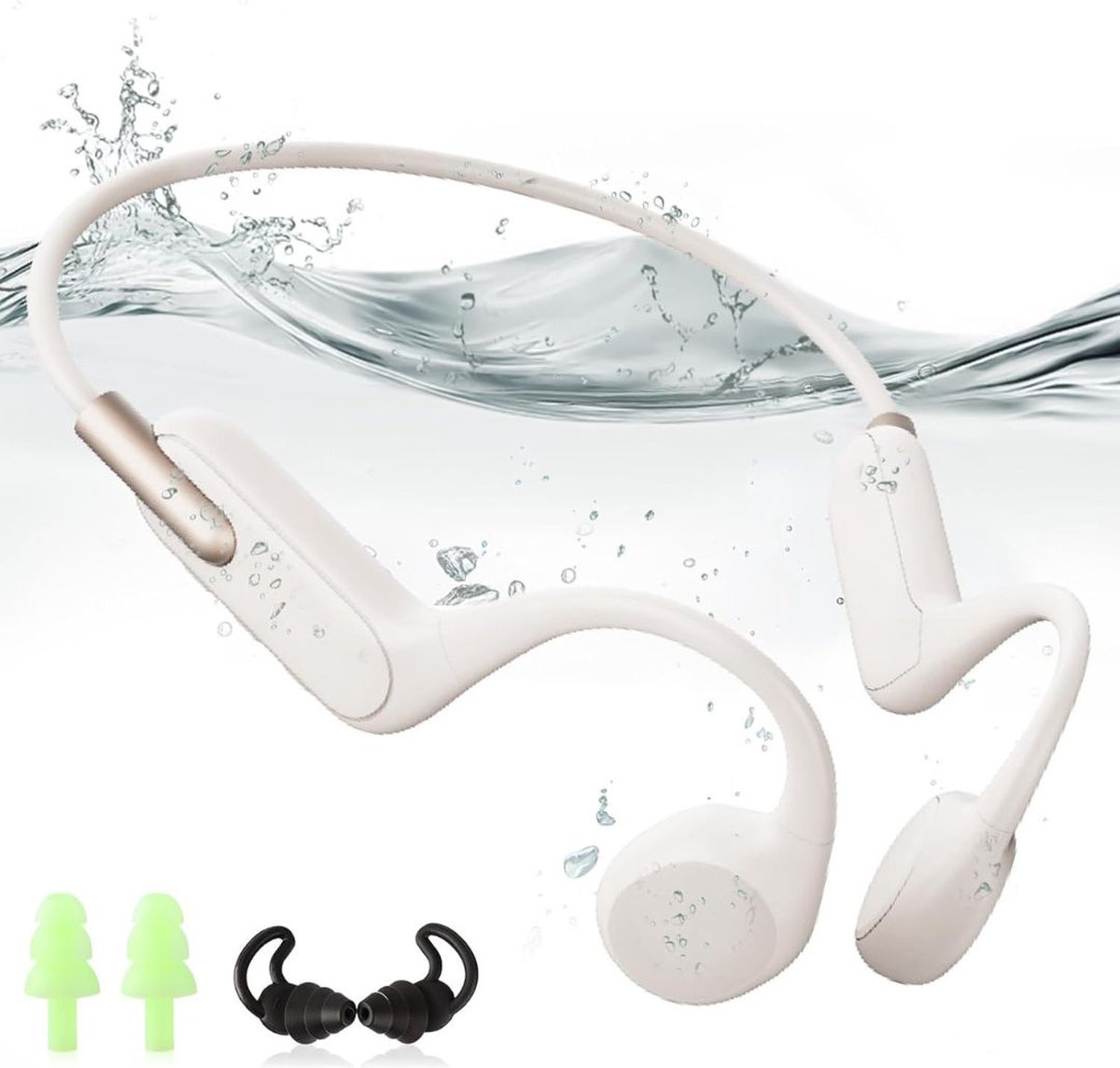 ApexArte® Bone Conduction Headphone - Koptelefoon voor Activiteiten - Draadloos - Wit