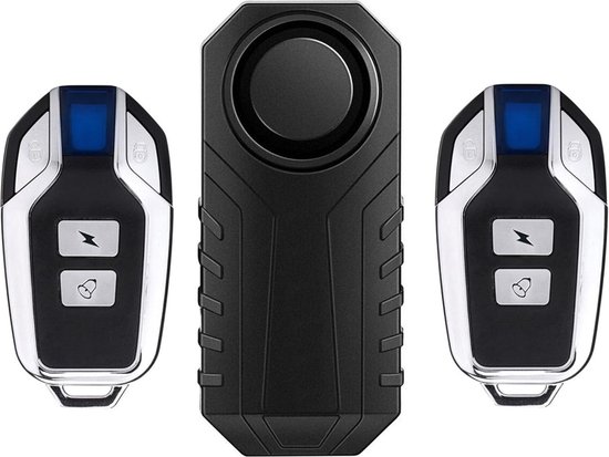 Mengshen Draadloos Fietsalarm - 113 DB Luid, IP55 Waterdicht, Met Afstandsbediening | Voor Fiets, Motor, Scooter