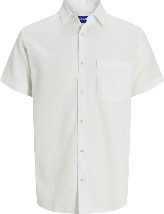 Jack & Jones Overhemd Jorvarenna Dobby Shirt Ss 12271109 Cloud Dancer Mannen Maat - L