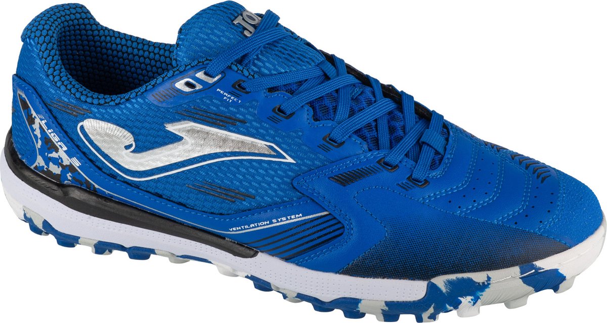 Blauwe Joma Liga 5 2505 TF voetbalschoenen voor mannen, maat 46, van synthetisch leder met turfzool.
