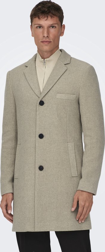 ONLY & SONS Manteaux de laine Onsjustin OTW Homme Gris