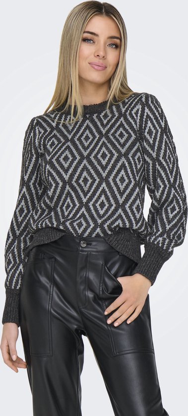 Only Trui Onlfie Ls O-neck Glitter Knt 15332139 Black/silver Dames Maat - S