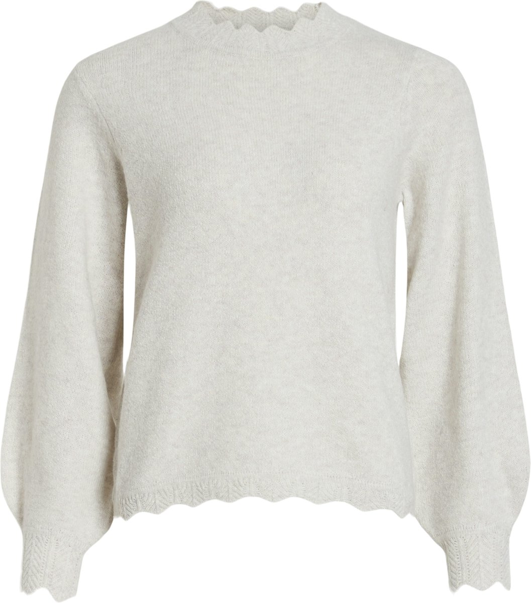 Vila Trui Vinikolina O-neck L/s Knit Top - No 14106419 Super Light Natural Melange Dames Maat - 3XL