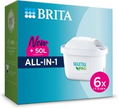 BRITA waterfilterpatroon 6 pack MAXTRA PRO Pure Performance - Originele navulling voor alle BRITA kannen voor puur smakend kraanwater - filtert verontreinigingen zoals PFAS*, chloor, kalkaanslag en metalen