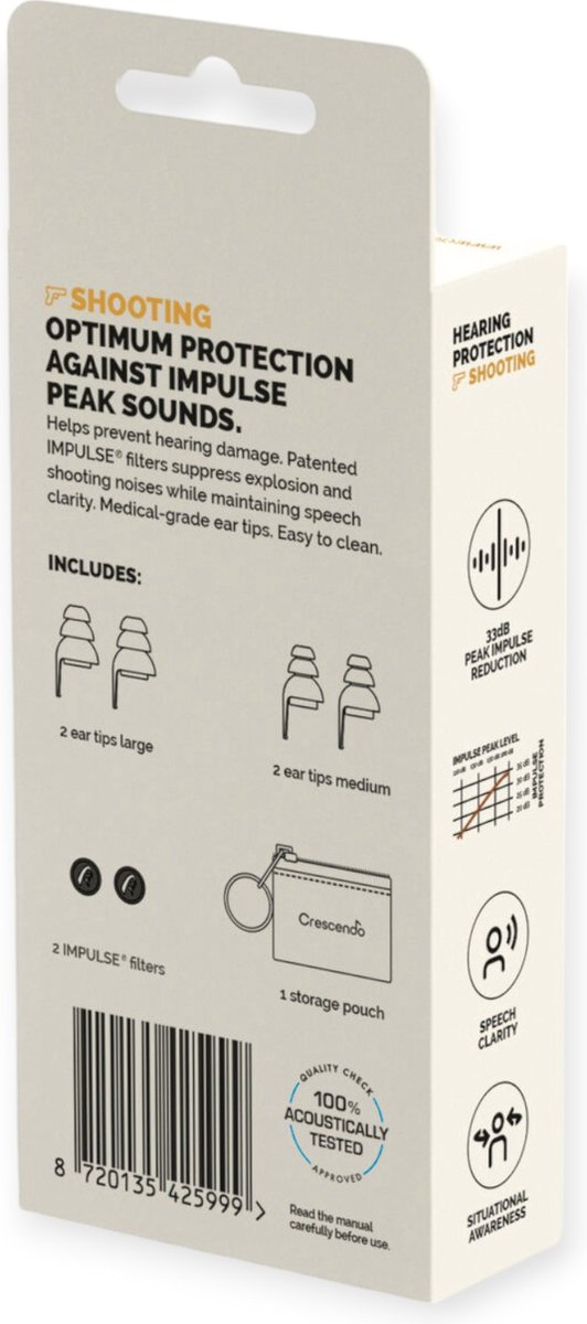 Crescendo Hearing Protection Shooting Impulse filter