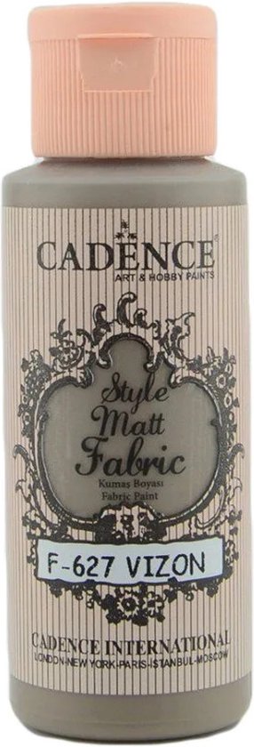Cadence Style peinture textile mate Grijs 01 021 F629 0059 59ml