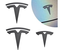 Zwarte auto emblemen set voor Model Y - 3 stuks voor een moderne uitstraling