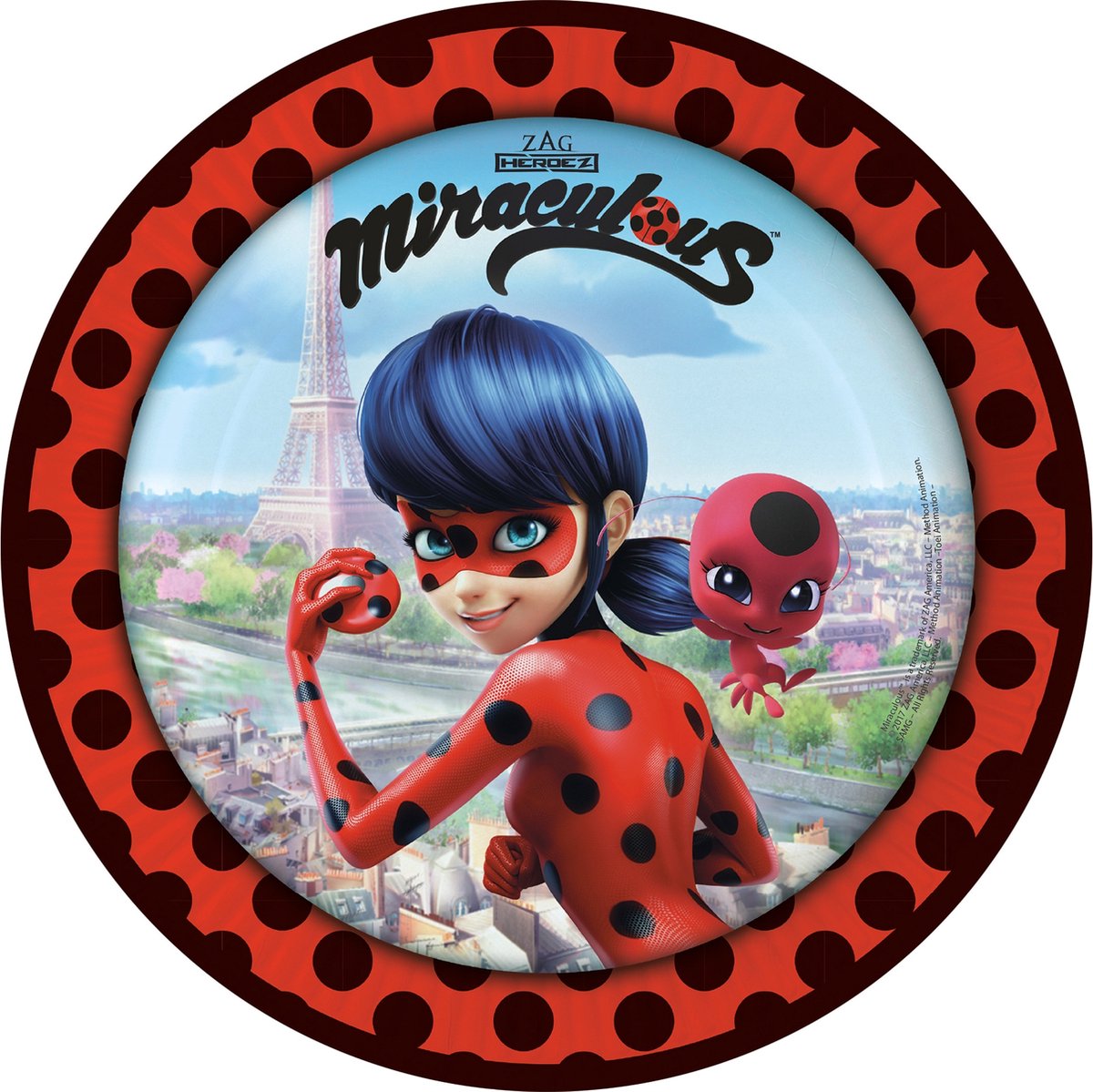 BIGIEMME SRL - 8 kartonnen Ladybug bordjes