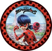 AMSCAN - 8 kartonnen Ladybug bordjes