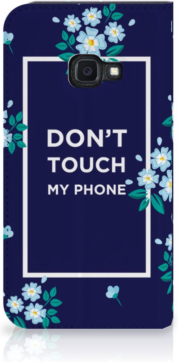 Samsung Galaxy Xcover 4s Design Case Flowers Blue DTMP