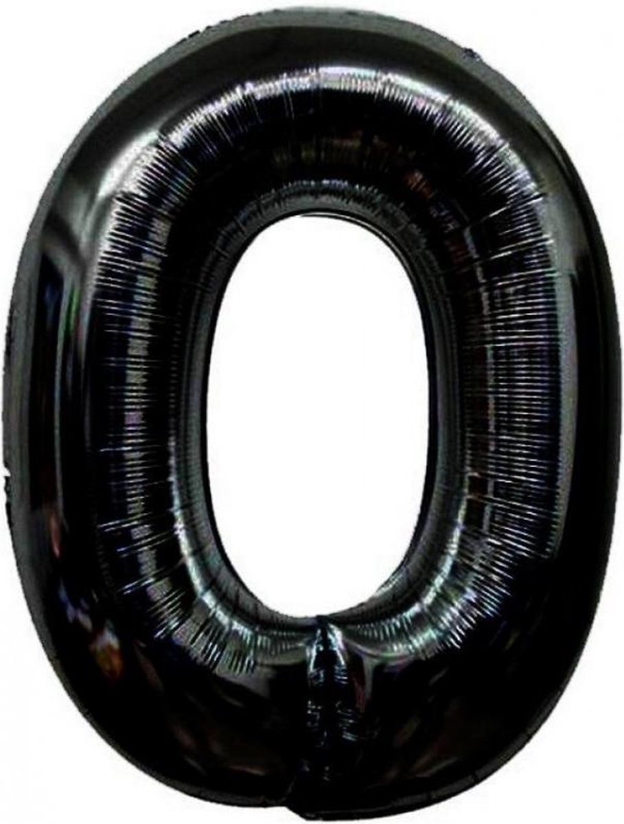 Folie MAXI Cijfer 0 Zwart 40