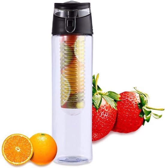 XL Fruit Infuser - Fruitwater Fruit Filter Fles - BPA Vrij- Fruitfilter Sport Fles