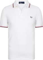 Fred Perry M3600 shirt - polo White / Bright Red / Navy