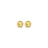 New Bling Goud 9NBG 0002 14 karaat gouden Oorknopjes Bol - Bewerkt - 4mm - Goud