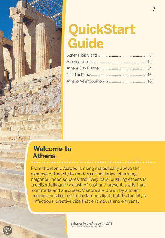 Cover van 'Pocket Athens' met de tekst 'Welcome to Athens' en een afbeelding van de Akropolis.