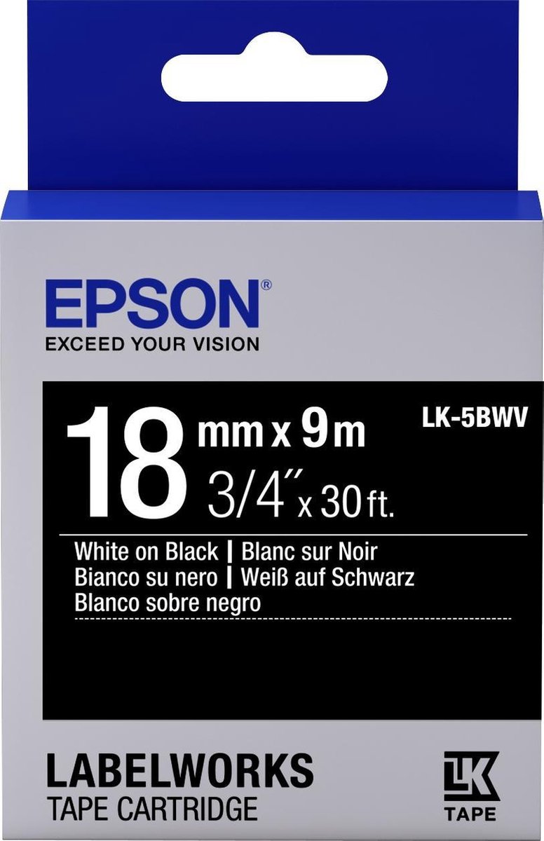 Epson Levendige label tape voor -etikettencassette LK-5BWV