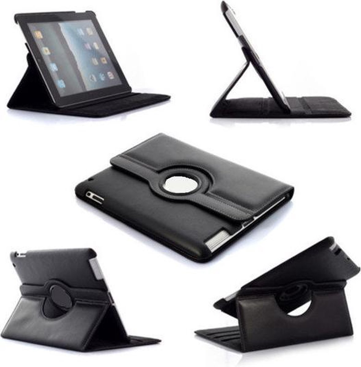 ipad Air 2 360° draaibare case cover - Zwart