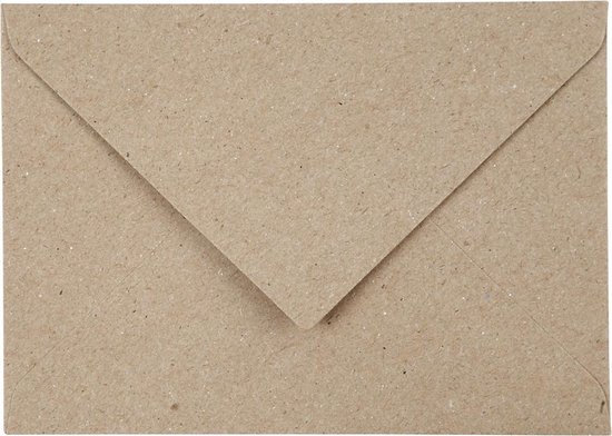 Gerecyclede Enveloppen - C6 - 11,5 x 16 cm - naturel - 50 stuks | bol.com