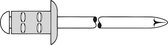 Gesipa 1433826 Blindklinknagel (Ø x l) 4 mm x 10 mm Staal Aluminium 500 stuk(s)